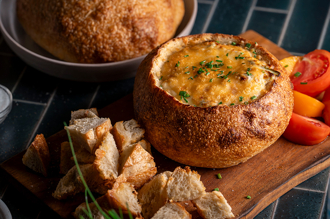 White Cheddar Bacon and Asparagus Dip